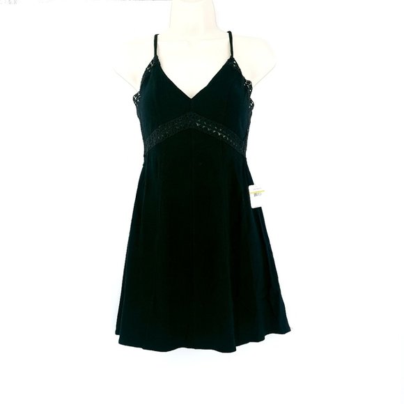 NWT Free People Sweet Talker Black Slip Dress S - Picture 6 of 11